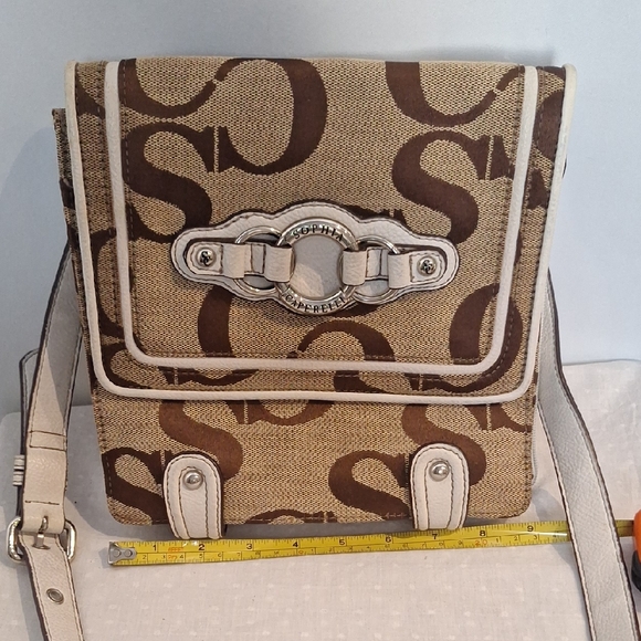 Sophia Caperelli Riviera Brown and Tan Crossbody Organzier Bag - Picture 1 of 12